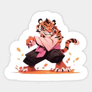 karate tiger Sticker